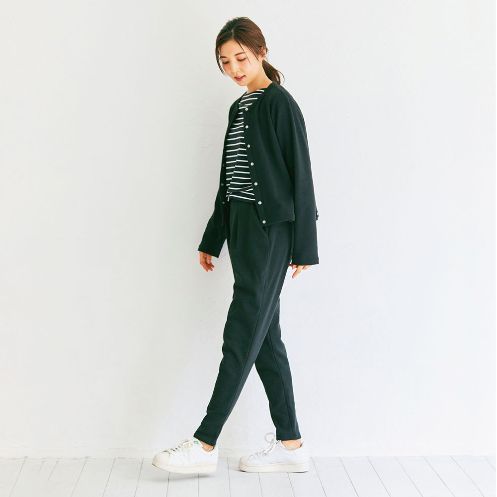 【Ladies】裏起毛スナップカーディガン