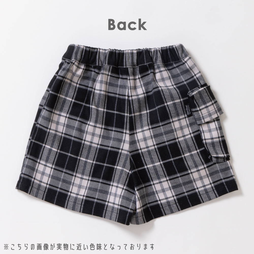 チェック柄ラップキュロット