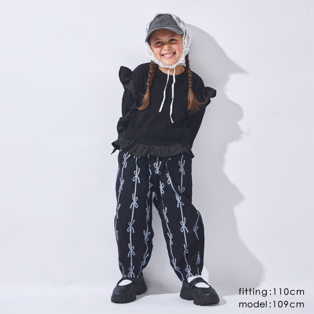 【OUTLET SALE】フリル長袖Tシャツ