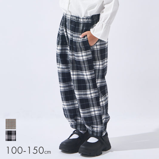 チェック柄ロングパンツ