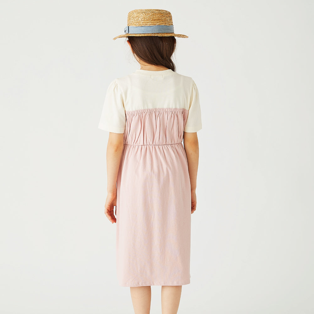 【OUTLET SALE】リボン付き半袖ワンピース