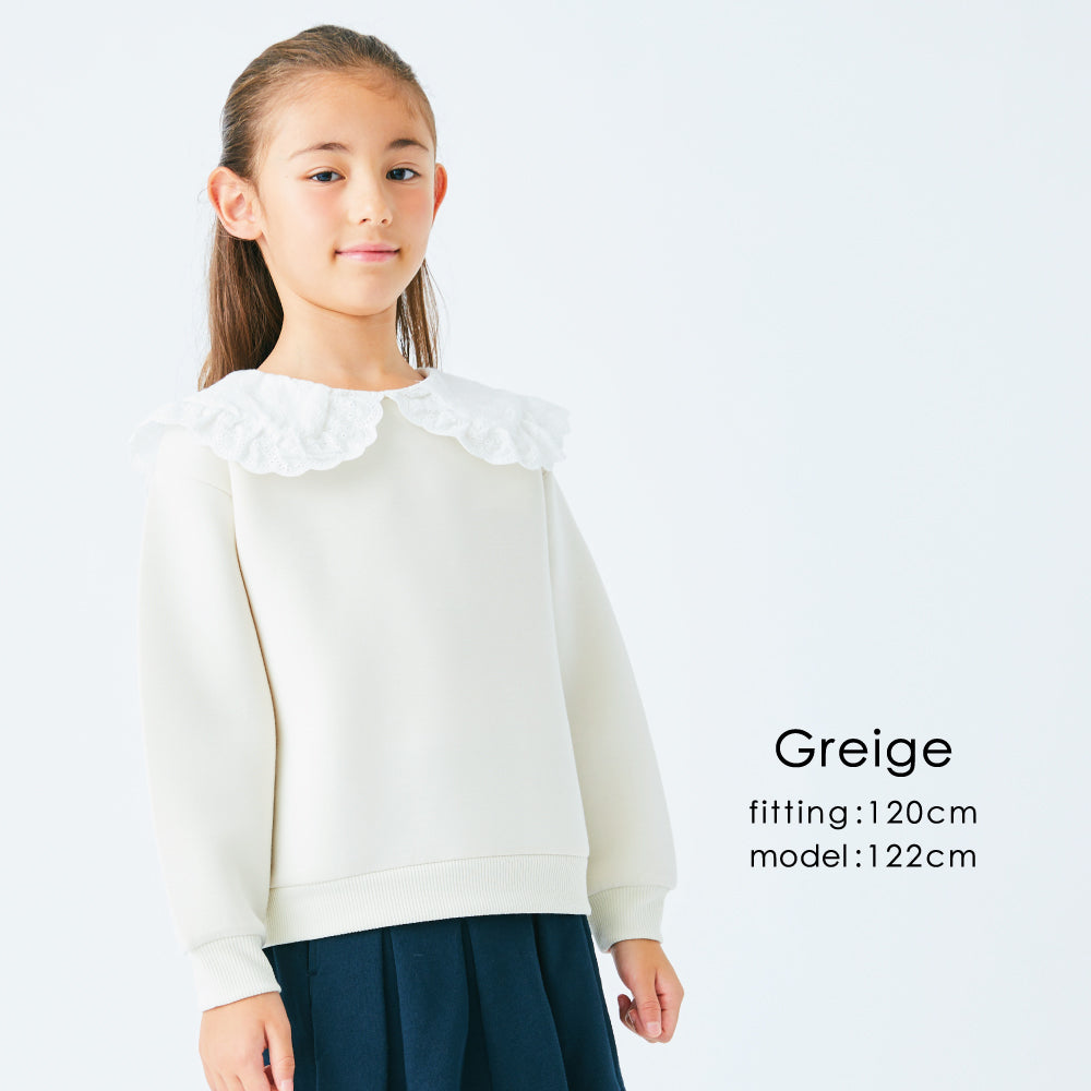【OUTLET SALE】襟レースプルオーバー