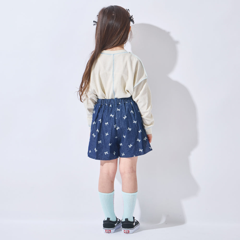 【新色登場】 デニムプリーツキュロット