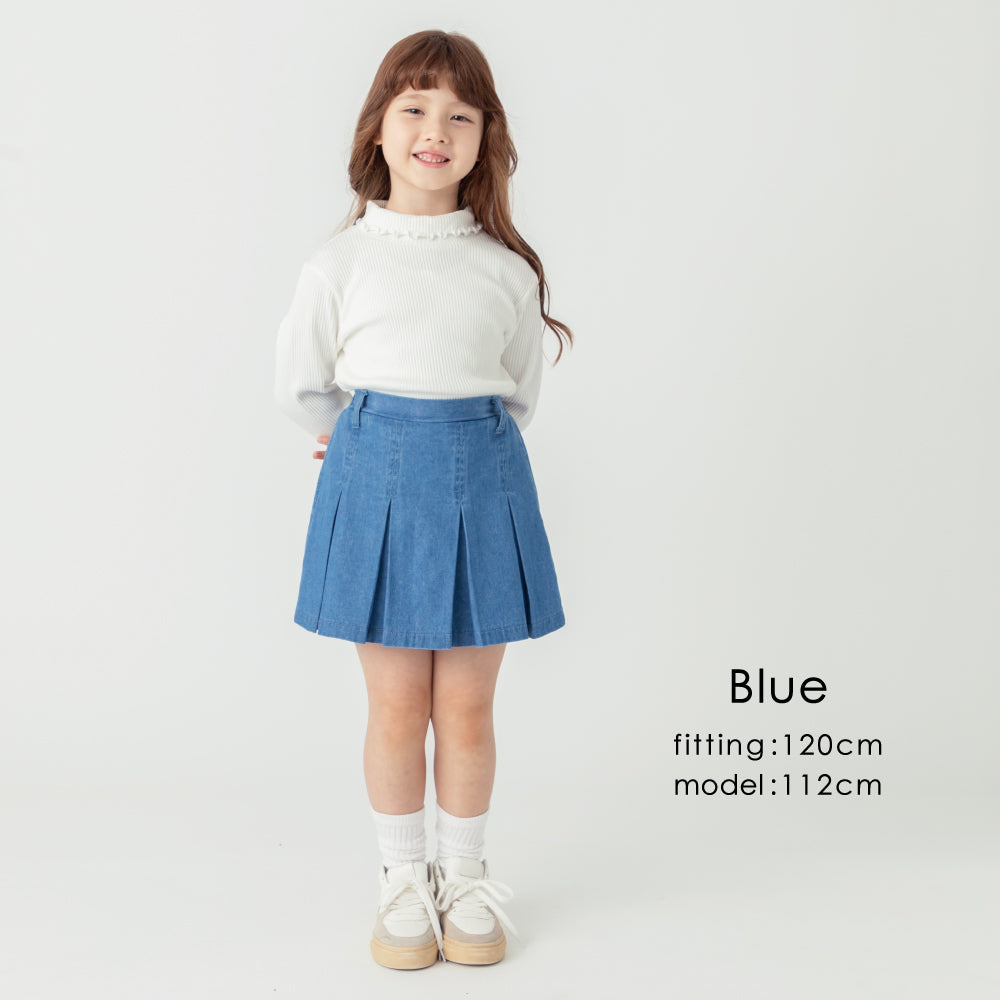 【新色登場】 デニムプリーツキュロット