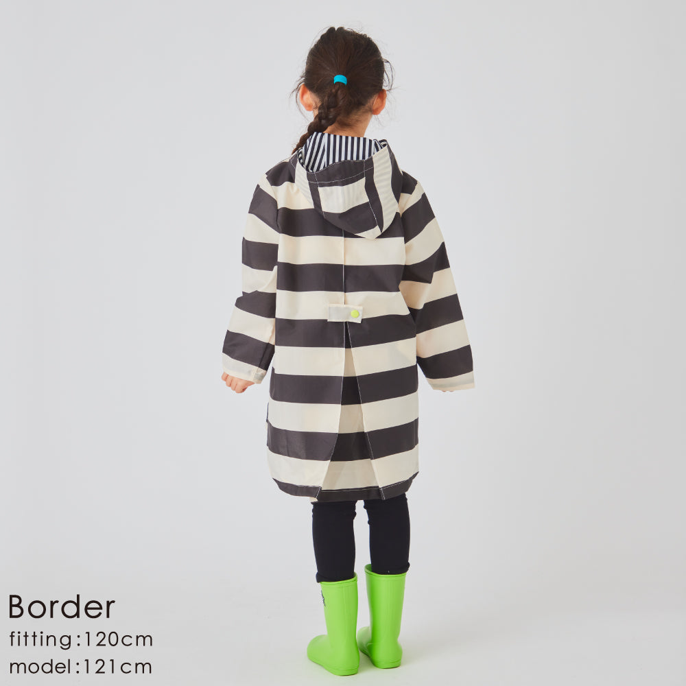 【OUTLET SALE】【ランドセルが背負える】 ドット/ストライプ レインコート