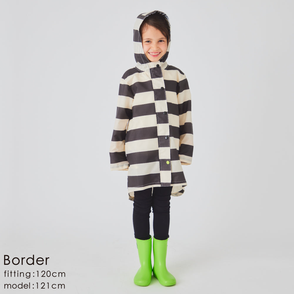 【OUTLET SALE】【ランドセルが背負える】 ドット/ストライプ レインコート