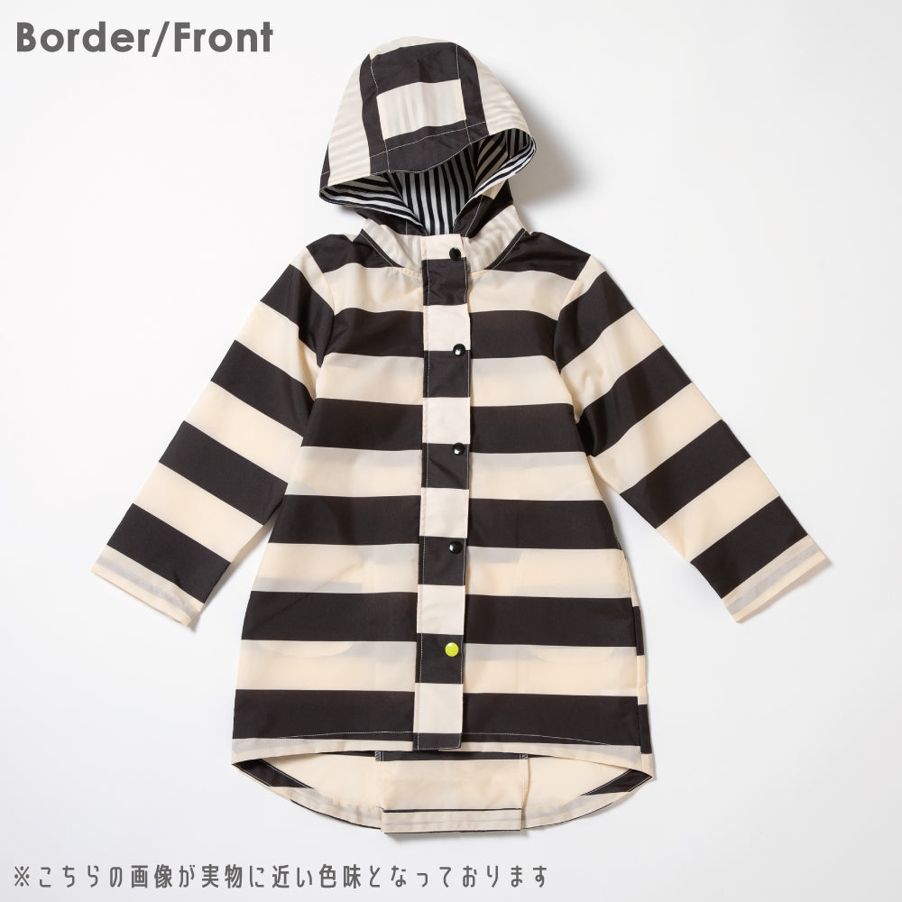 【OUTLET SALE】【ランドセルが背負える】 ドット/ストライプ レインコート