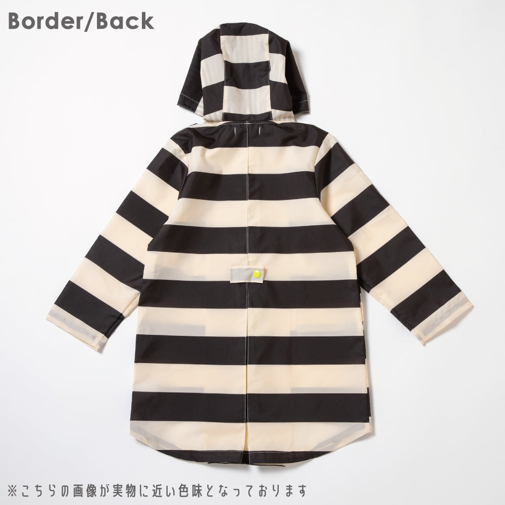 【OUTLET SALE】【ランドセルが背負える】 ドット/ストライプ レインコート