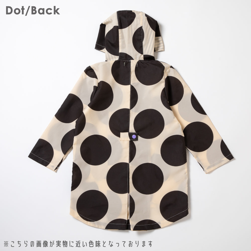 【OUTLET SALE】【ランドセルが背負える】 ドット/ストライプ レインコート