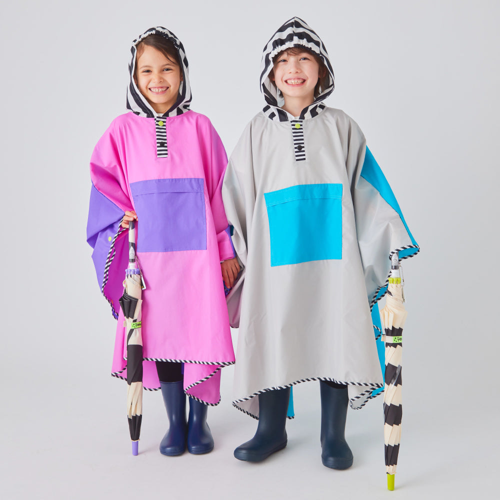 【OUTLET SALE】【ランドセルが背負える】ポケッタブル　レイン ポンチョ