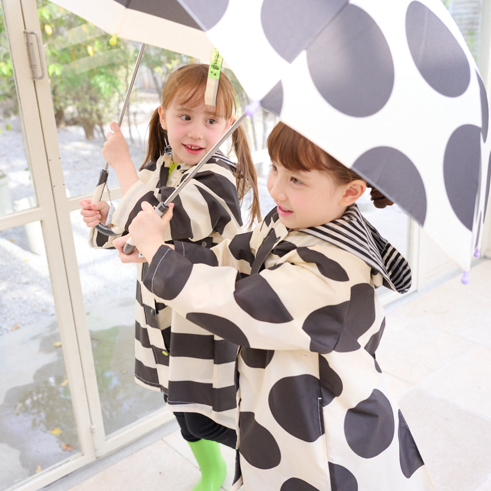 【OUTLET SALE】【前が見える１面透明素材】ドット / ストライプ 傘