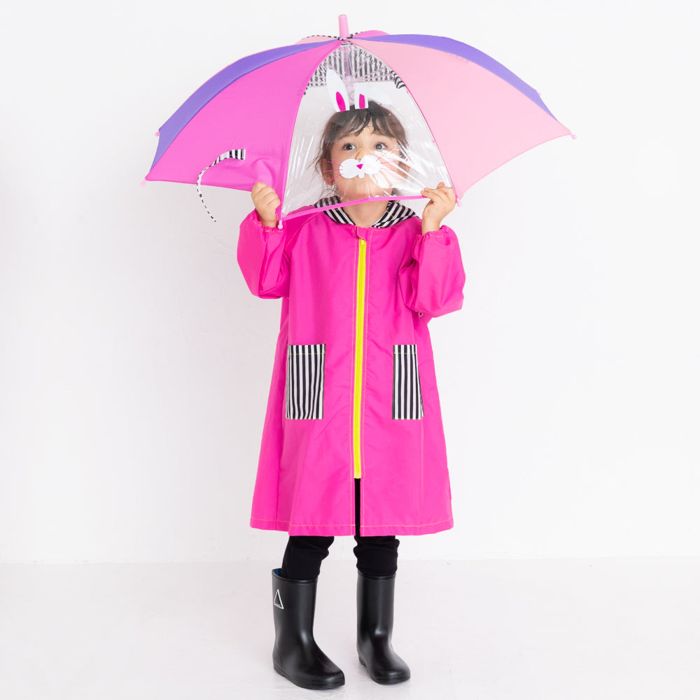 【OUTLET SALE】【前が見える１面透明素材】カラフル 傘