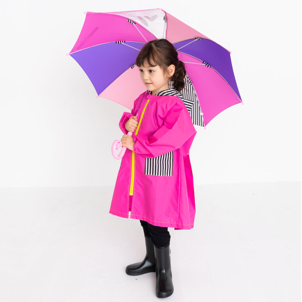 【OUTLET SALE】【前が見える１面透明素材】カラフル 傘
