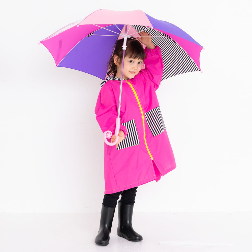 【OUTLET SALE】【前が見える１面透明素材】カラフル 傘