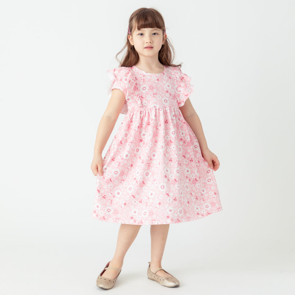 【OUTLET SALE】綿100% 総柄ワンピース