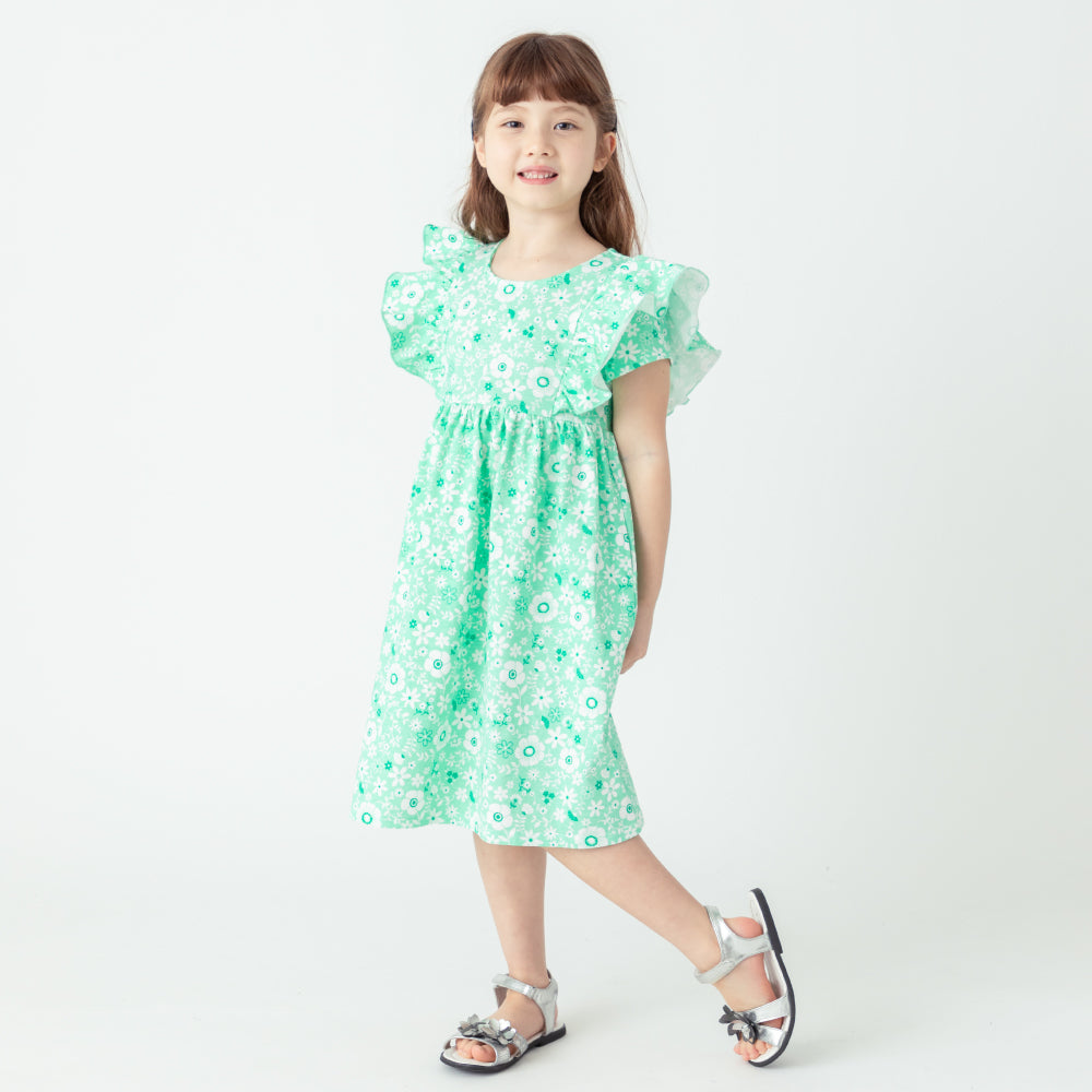 【OUTLET SALE】綿100% 総柄ワンピース