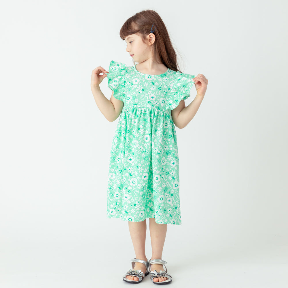 【OUTLET SALE】綿100% 総柄ワンピース
