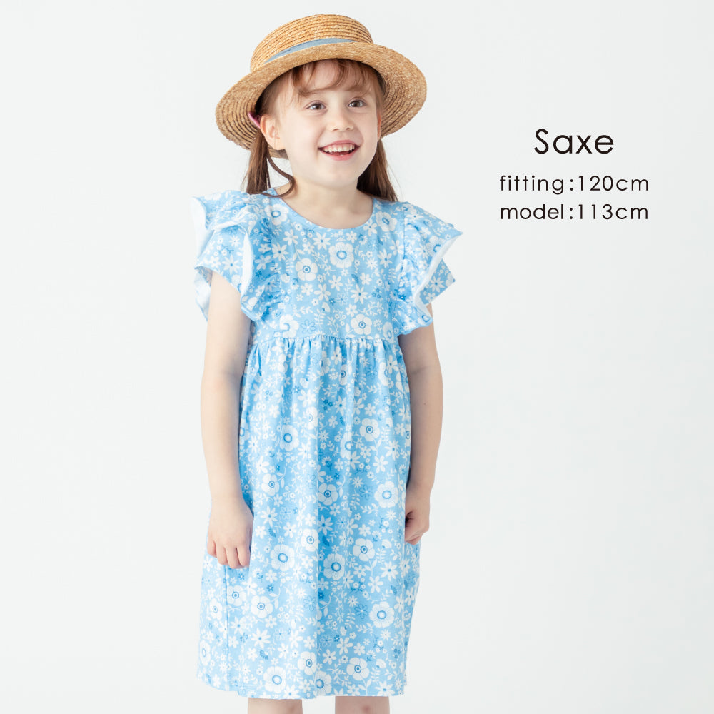 【OUTLET SALE】綿100% 総柄ワンピース