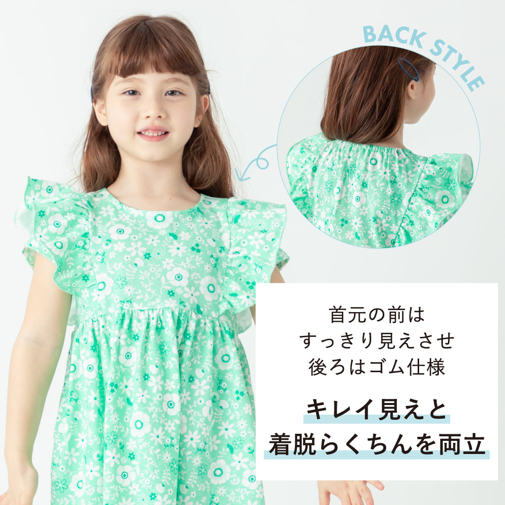 【OUTLET SALE】綿100% 総柄ワンピース