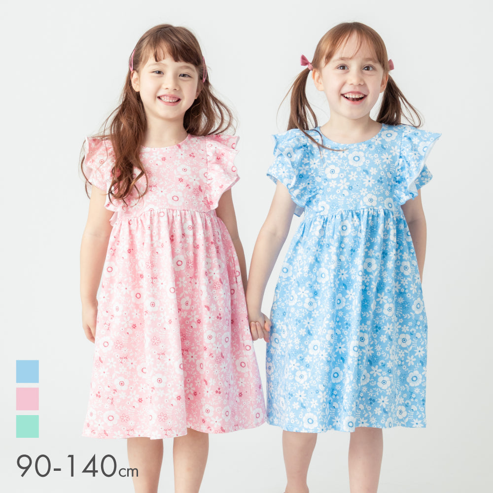 【OUTLET SALE】綿100% 総柄ワンピース