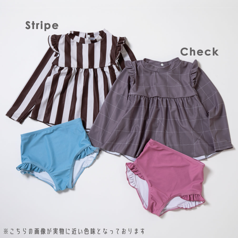 【OUTLET SALE】【SWIM】セパレートタイプ　長袖フリル水着