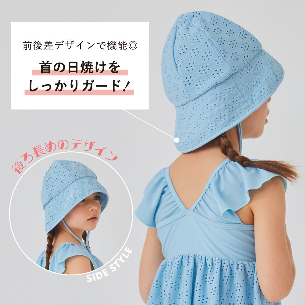 UVカット90%以上 フラワースイムハット