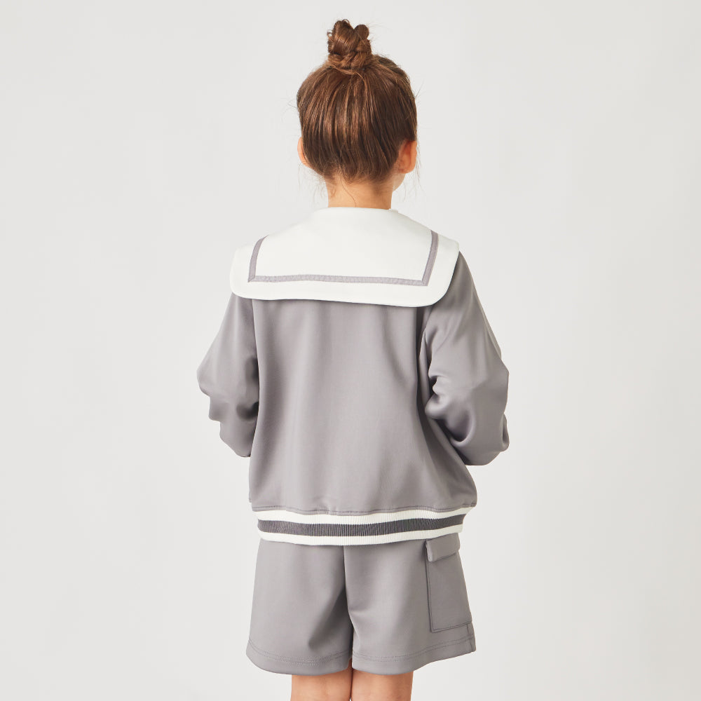 【OUTLET SALE】セーラー襟ポンチブルゾン