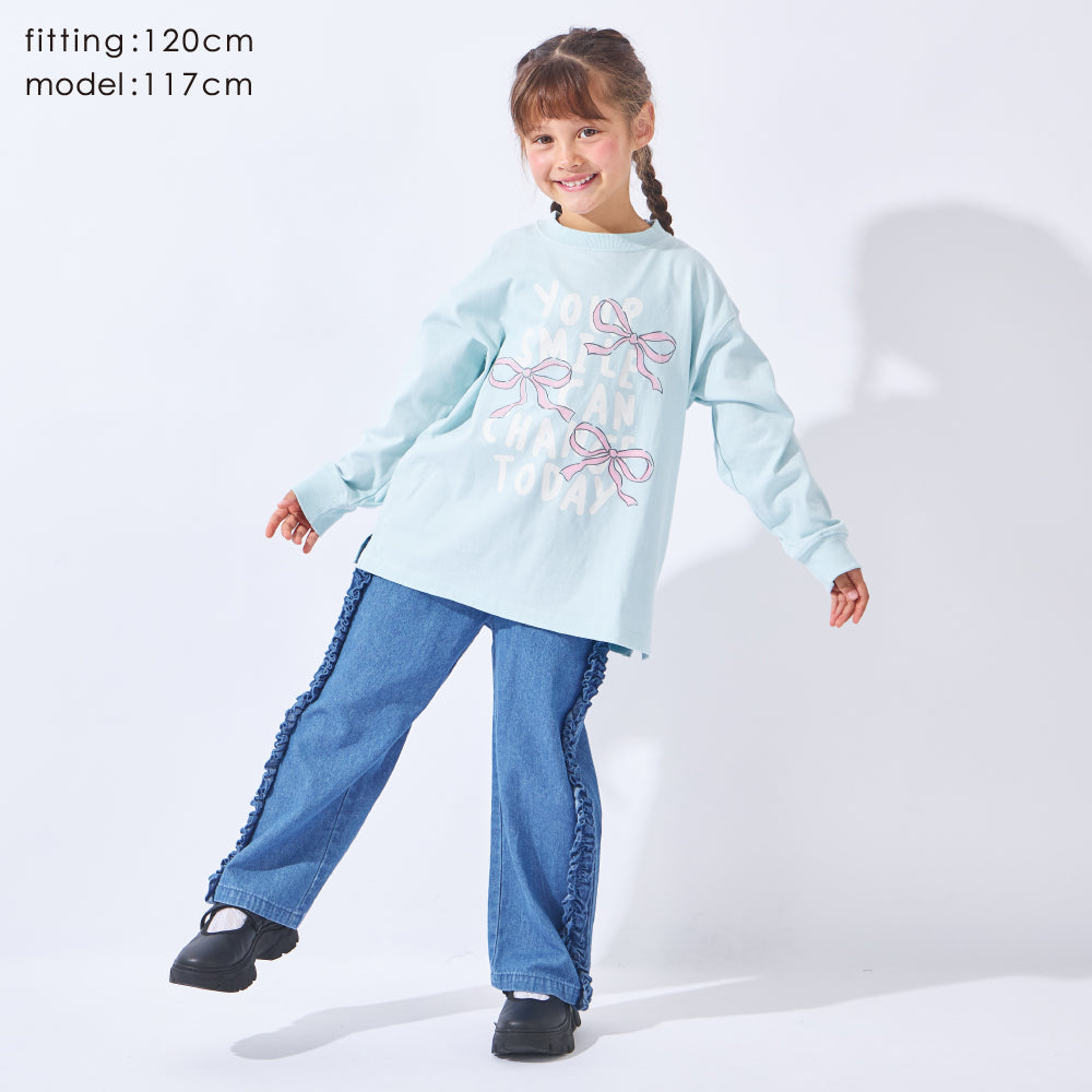 【新色登場】フリルデニムパンツ
