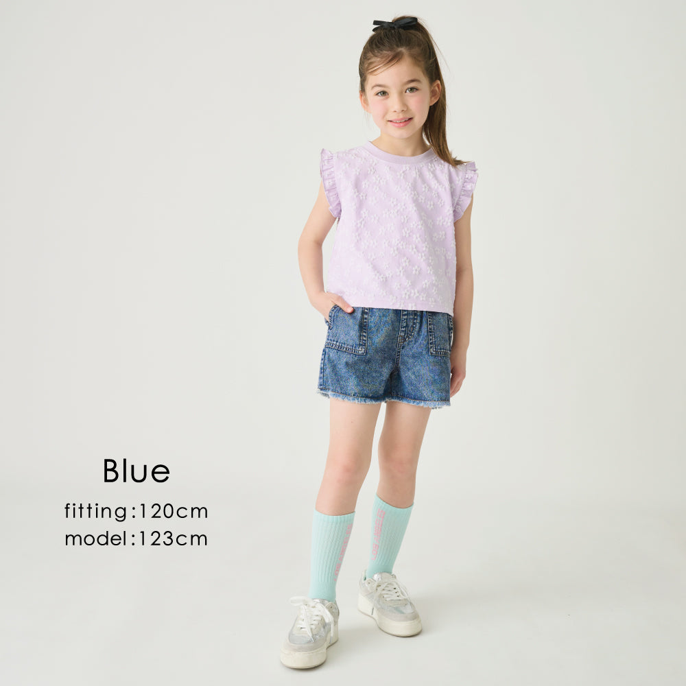 ケミカルデニム ショートパンツ