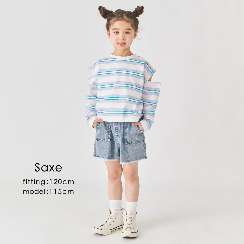 ケミカルデニム ショートパンツ