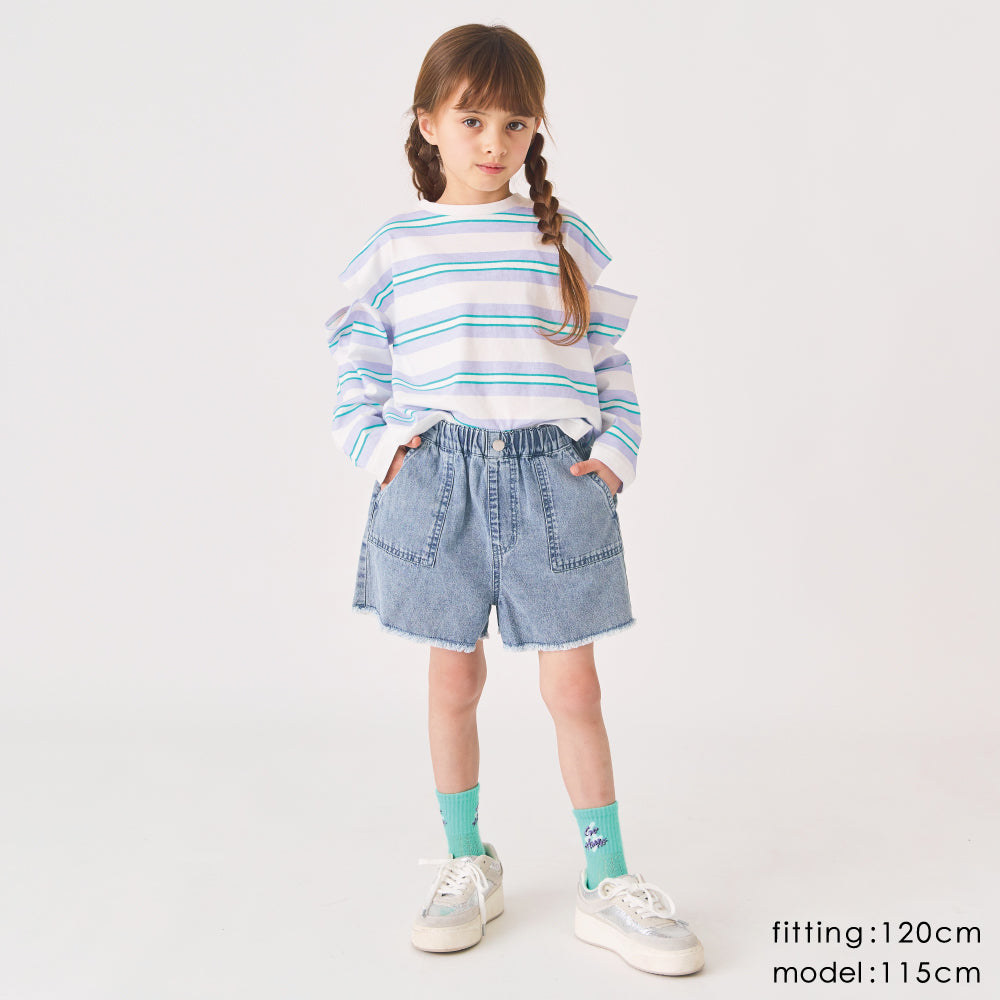 ケミカルデニム ショートパンツ