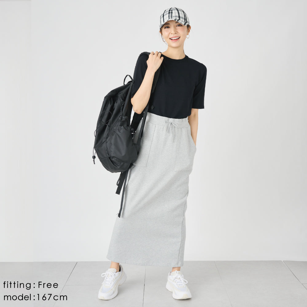 【Ladies】５分袖 シアー ニットTシャツ