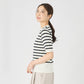 【夏割】 【Ladies】５分袖 シアー ニットTシャツ