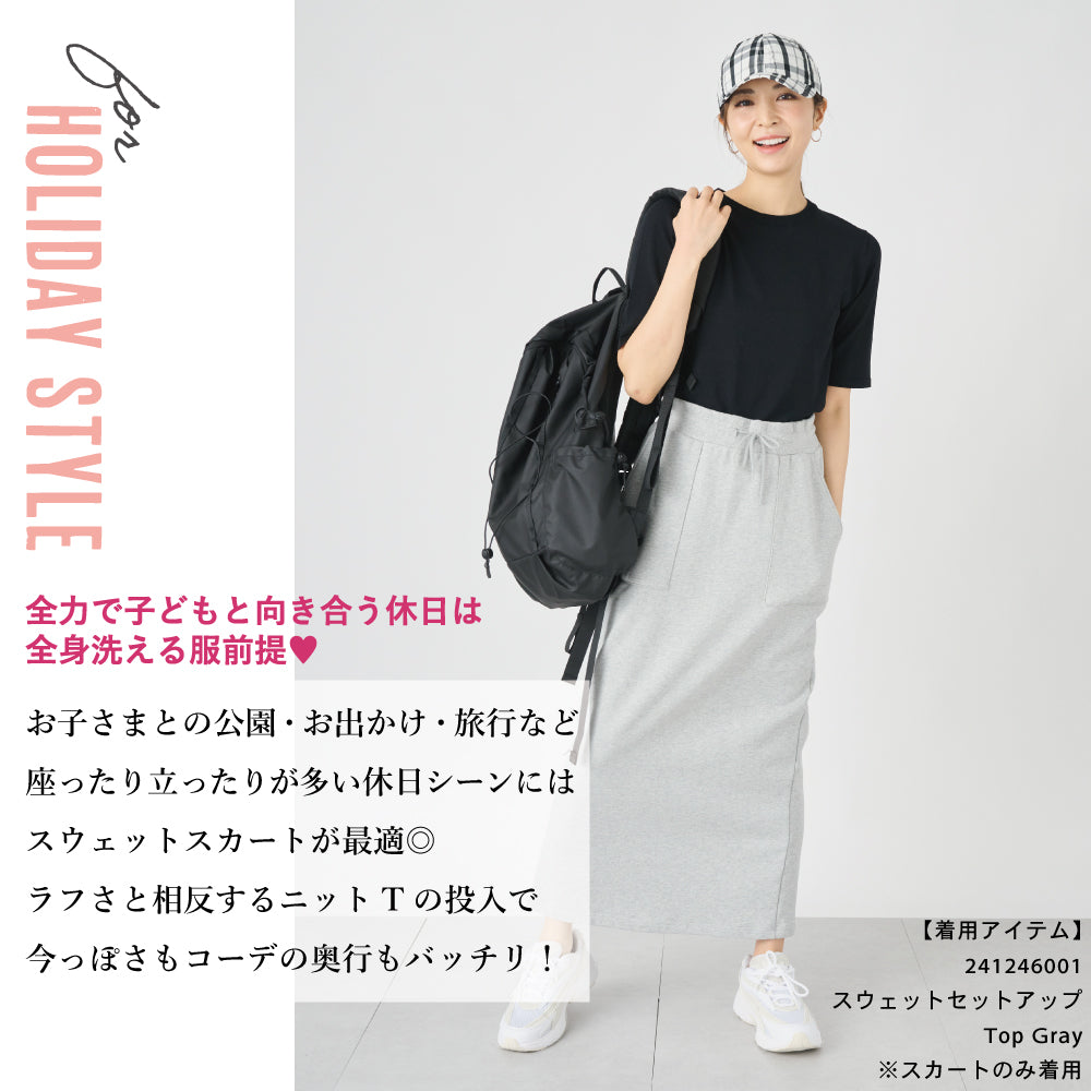 【Ladies】５分袖 シアー ニットTシャツ