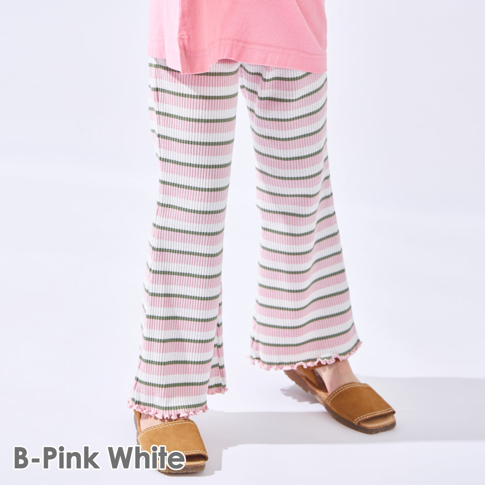 リブフレアパンツ