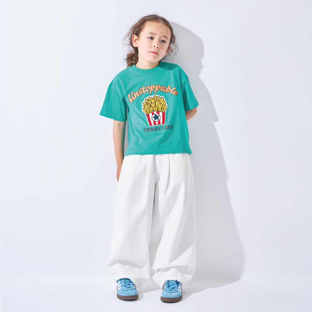 半袖 ワッペン トップス
