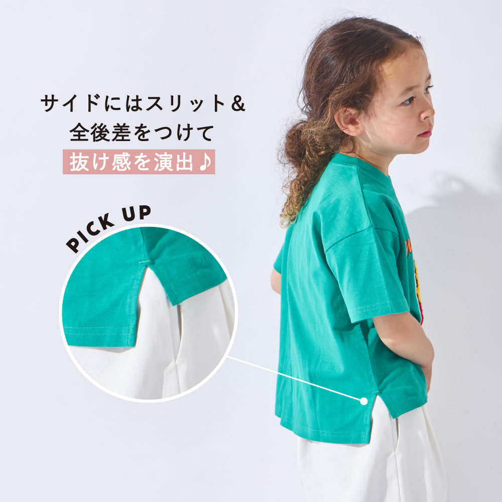 半袖 ワッペン トップス