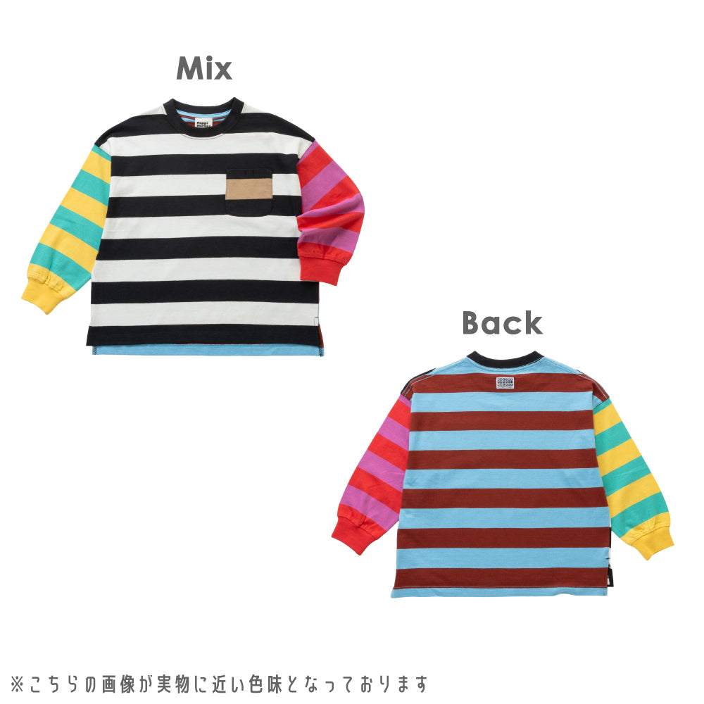 【Poppi Market】毎日のスタメン ボーダー長袖Tシャツ