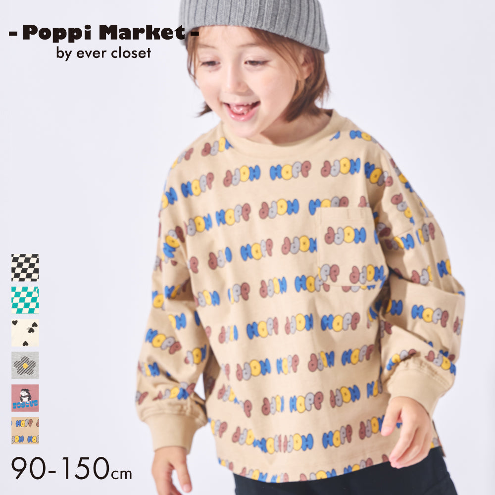【Poppi Market】毎日のスタメン 総柄長袖Tシャツ