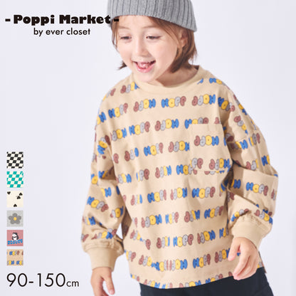 【Poppi Market】毎日のスタメン 総柄長袖Tシャツ