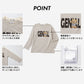 プリント長袖Tシャツ