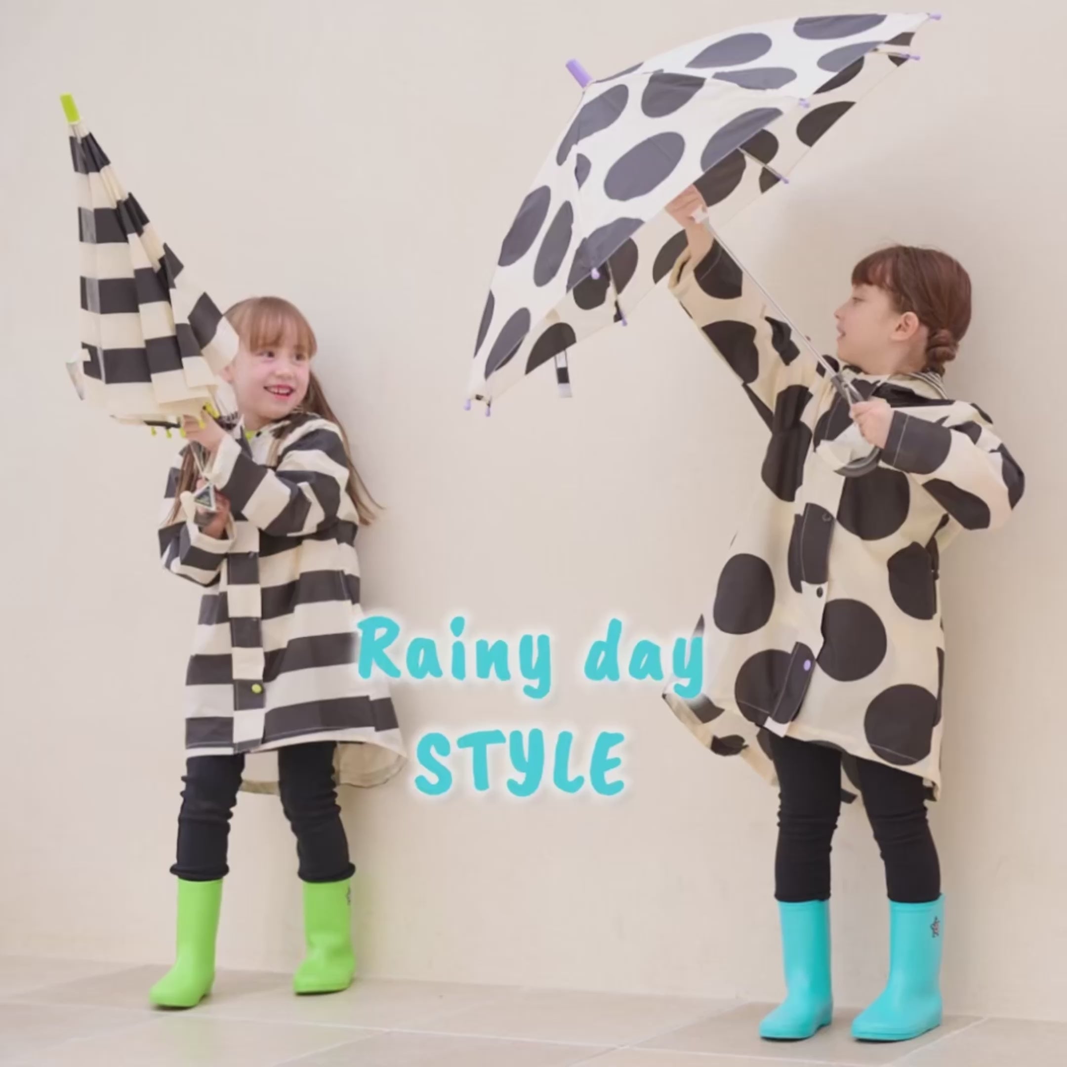 【OUTLET SALE】【前が見える１面透明素材】ドット / ストライプ 傘