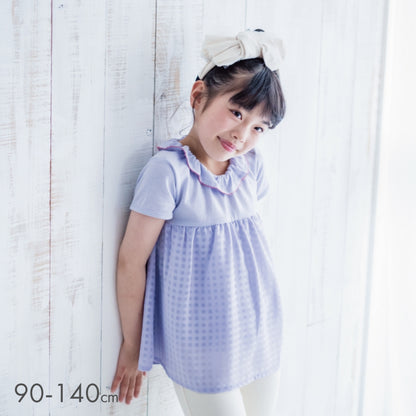 【OUTLET SALE】チュール×フリル衿トップス